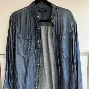 All Saints Blue Chambray Shirt